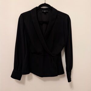 J. Crew Elegant Black Blouse